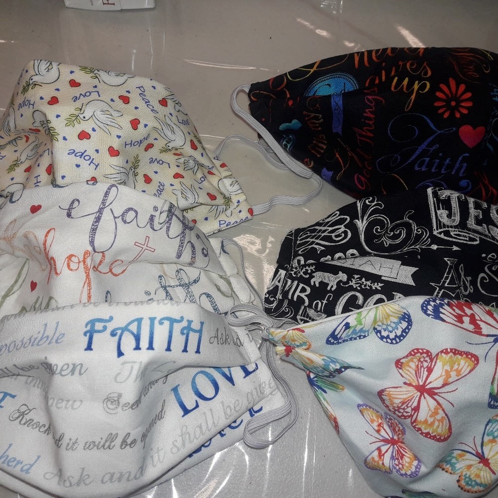 6x ✝️ Christian Bundle Handmade Face Cover Mask